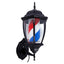 Gabri - Lantern Barber Pole Light (Black, Red White Blue Stripes) 50cm