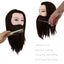 Eson - Gents Mannequin Training Head With Beard 100% Human Hair