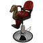 Kids Barber Chairs - Hydraulic Cartoon Horse Burgundy