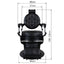 Barber Chair - Vintage Style Black & Matte Black Accents