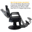 Barber Chair - Vintage Style Black & Matte Black Accents