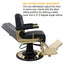 Barber Chair - Retro Black & Gold Accents