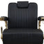 Barber Chair - Retro Black & Gold Accents