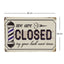 Eson - Vintage Open & Closed Barber Shop Metal Plaque Sign 20x30cm