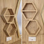 Barber Station Unit - Light Wood Station With Sink & Hexagonal LED Mirror