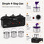 Gabri - 3 Pot Wax Heater Warmer Black