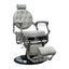 Barber Chair - Vintage Style Grey & Chrome Accents