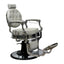 Barber Chair - Vintage Style Grey & Chrome Accents