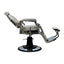 Barber Chair - Vintage Style Grey & Chrome Accents