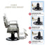Barber Chair - Vintage Style Grey & Chrome Accents