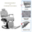 Barber Chair - Luxurious Belmont Grey & Black Accents