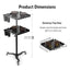 Gabri- Premium Metal Hairdressing Trolley with Magnetic Tint Bowls