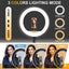 Eson - RL-18 Dimmable LED Soft Ring Light with 3 Phone Holders, Remote & Tripod 18 inch (45cm)