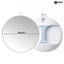 Gabri - Salon Mirror Round Handheld & Wall White 28cm