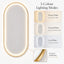 Salon Mirror - Oval Gold Framed LED Mirror with Smart Touch Sensor & 3-Colour Lighting Modes