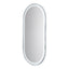 Salon Mirror - Oval Silver Framed LED Mirror with Smart Touch Sensor & 3-Colour Lighting Modes