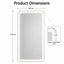 Salon Mirror - Rectangular Frameless LED Mirror with Smart Touch Sensor & 3-Colour Lighting Modes