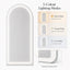 Salon Mirror - Arched Frameless LED Mirror with Smart Touch Sensor & 3-Colour Lighting Modes