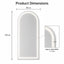 Salon Mirror - Arched Frameless LED Mirror with Smart Touch Sensor & 3-Colour Lighting Modes