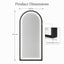Salon Mirror - Arched Black Framed LED Mirror with Smart Touch Sensor & 3-Colour Lighting Modes