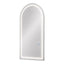 Salon Mirror - Arched Silver Framed LED Mirror with Smart Touch Sensor & 3-Colour Lighting Modes