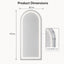 Salon Mirror - Arched Silver Framed LED Mirror with Smart Touch Sensor & 3-Colour Lighting Modes
