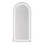 Salon Mirror - Arched Silver Framed LED Mirror with Smart Touch Sensor & 3-Colour Lighting Modes
