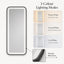 Salon Mirror - Rectangular Black Framed LED Mirror with Smart Touch Sensor & 3-Colour Lighting Modes