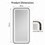 Salon Mirror - Rectangular Black Framed LED Mirror with Smart Touch Sensor & 3-Colour Lighting Modes