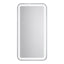Salon Mirror - Rectangular Silver Framed LED Mirror with Smart Touch Sensor & 3-Colour Lighting Modes