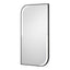 Salon Mirror - Modern Curved Edge Black Framed LED Mirror with Smart Touch Sensor & 3-Colour Lighting Modes