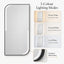 Salon Mirror - Modern Curved Edge Black Framed LED Mirror with Smart Touch Sensor & 3-Colour Lighting Modes