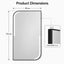 Salon Mirror - Modern Curved Edge Black Framed LED Mirror with Smart Touch Sensor & 3-Colour Lighting Modes