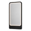 Salon Mirror - Rectangular Black Framed LED Station Mirror with Integrated Plug Socket, Smart Touch Sensor & 3-Colour Lighting Modes