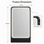 Salon Mirror - Rectangular Black Framed LED Station Mirror with Integrated Plug Socket, Smart Touch Sensor & 3-Colour Lighting Modes