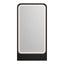 Salon Mirror - Rectangular Black Framed LED Station Mirror with Integrated Plug Socket, Smart Touch Sensor & 3-Colour Lighting Modes