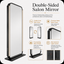 Salon Mirror - Double-Sided Freestanding Black Framed LED Mirror