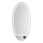 Salon Mirror - Oval Silver Framed LED Station Mirror with Integrated Plug Socket, Smart Touch Sensor & 3-Colour Lighting Modes