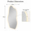 Salon Mirror - Irregular Wavy Backlit Frameless LED Mirror with Smart Touch Sensor & 3-Colour Lighting Modes