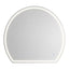 Salon Mirror - Wide Half-Moon Frameless LED Mirror with Smart Touch Sensor & 3-Colour Lighting Modes