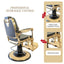 Barber Chair - Elite Black & Gold Accents