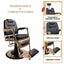 Barber Chair - Elite Black & Gold Accents