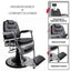 Barber Chair - Elite Black & Chrome Accents