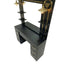 Barber Station Unit - Matte Black Finish with Gold Handles & Lights
