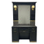 Barber Station Unit - Black & Gold Finish with Marble Effect Counter