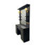 Barber Station Unit - Black & Gold Finish with Marble Effect Counter
