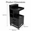Salon Trolley - Black Marble Tool Trolley with Wheels