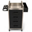 Salon Trolley - Black & Silver Four Drawer Trolley
