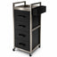 Salon Trolley - Black & Silver Four Drawer Trolley