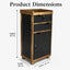 Salon Trolley - Black & Gold Lockable Storage Trolley